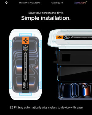 Spigen iPhone 16 Pro Screen Protector – GLAS.tR EZ Fit (2 Pack) – detail image 5