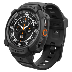 Spigen Galaxy Watch Ultra 2 47mm Case + Band - Rugged Armor Pro - Matte Black - image 1
