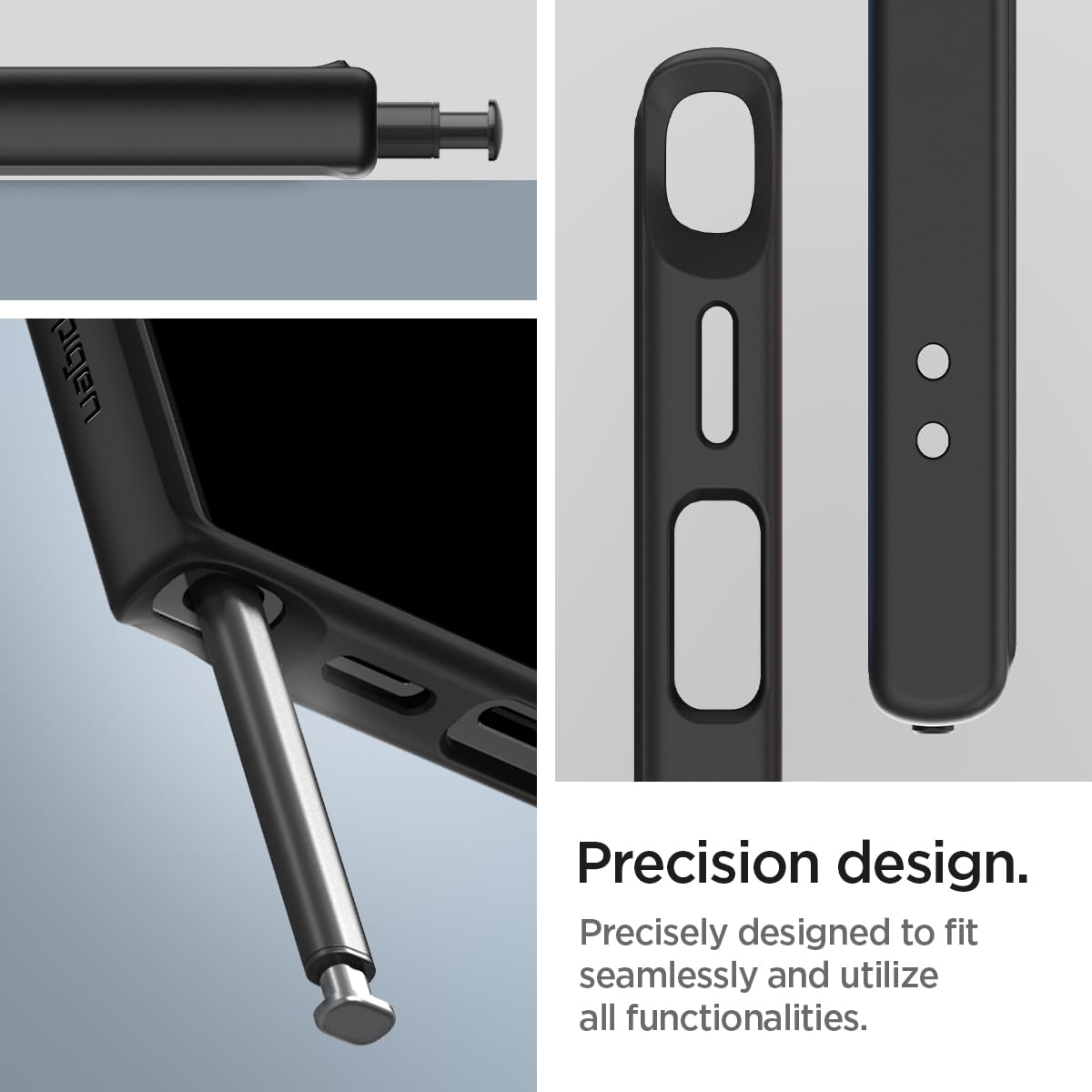 Spigen Galaxy S24 Ultra / S24 Plus / S24 Case - Ultra Hybrid - Frost Black - ACS07296 - image 6