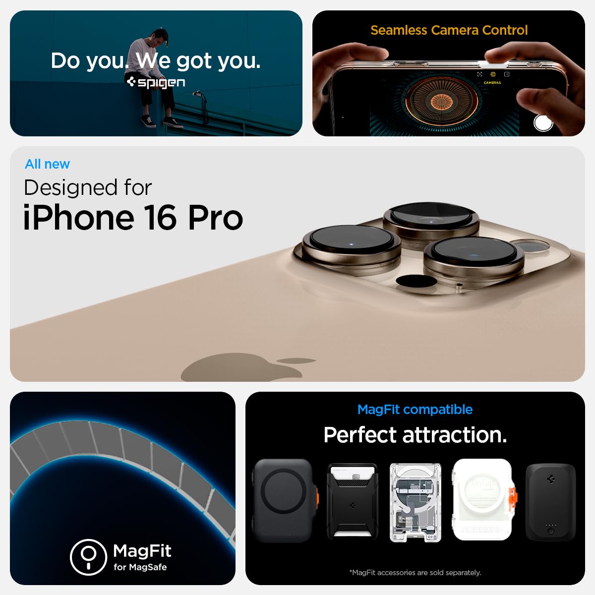 Spigen iPhone 16 Pro Case – Ultra Hybrid T (MagFit + Camera Control) - Amazon US image 2