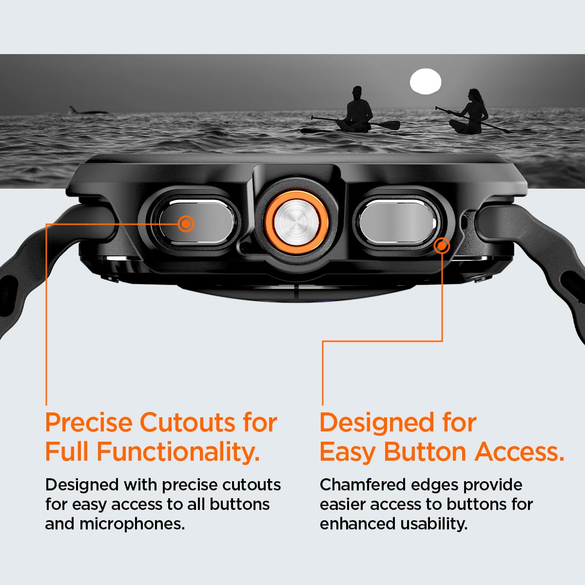 Spigen Galaxy Watch Ultra 2 47mm Case with Glass - Thin Fit 360 - Black - image 7