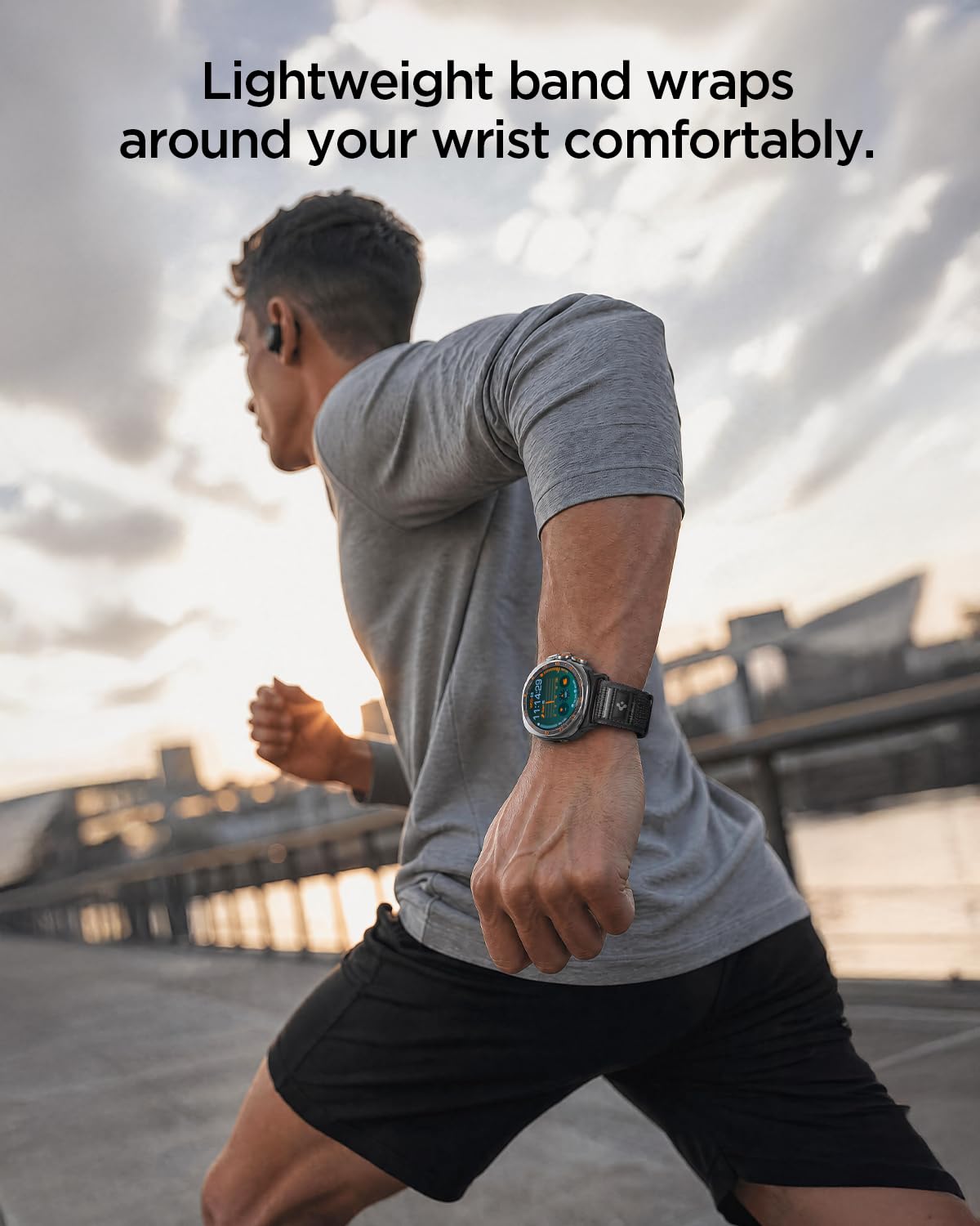 Spigen Galaxy Watch Ultra 2 & Ultra 47mm Band - Athlex Air - Active Black Gray - image 6