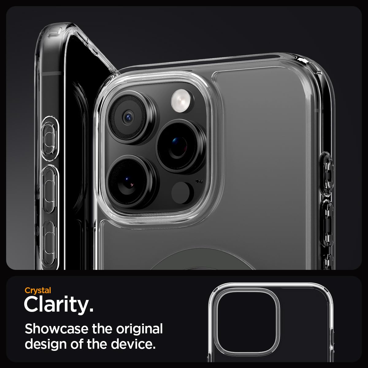 Spigen iPhone 16 Pro Case – Ultra Hybrid (MagFit) – Graphite – detail image 3
