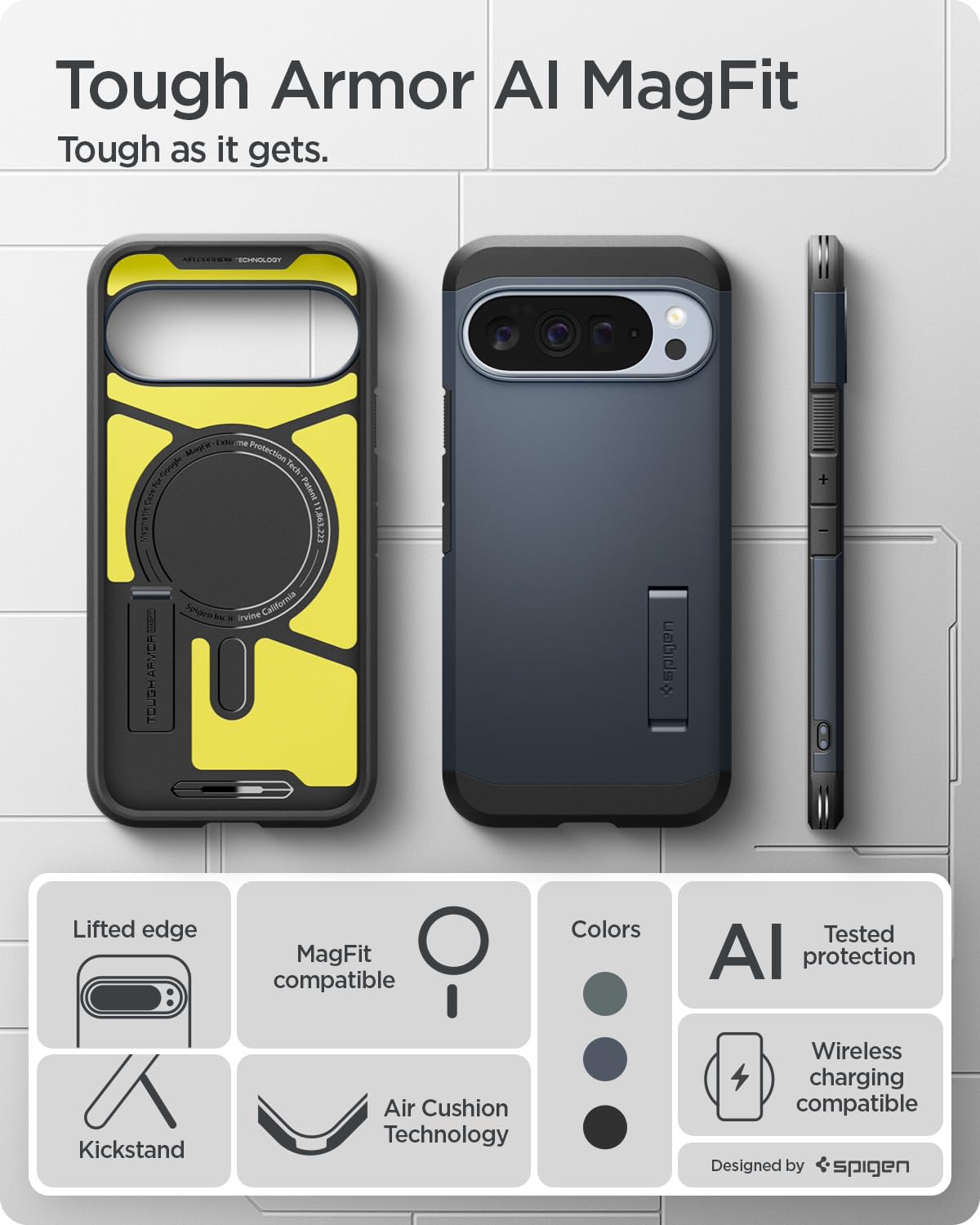 Spigen Pixel 10 Pro XL Tough Armor MagFit case - Metal Slate - image 3