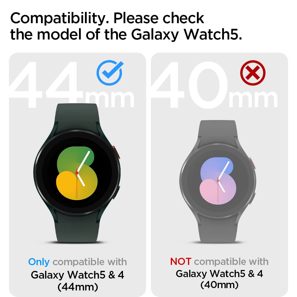 Spigen Galaxy Watch 5 / 4 44mm Case - Liquid Air - Matte Black - ACS03138 - image 2