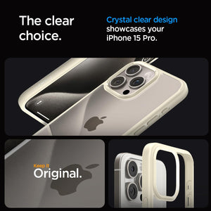Spigen iPhone 15 Pro Case – Ultra Hybrid - Mute Beige - detail image 2