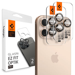 Spigen iPhone 16 Pro Max / 16 Pro Lens Protector - Optik Pro EZ Fit - Desert Titanium - duplicate repair