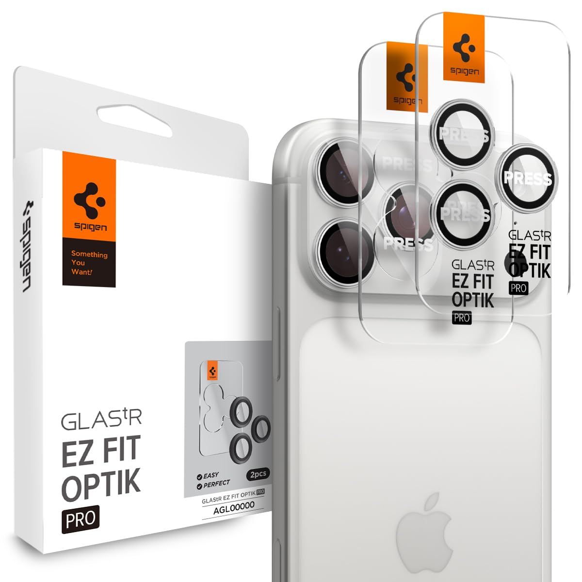Spigen iPhone 17 Pro Max / 17 Pro Lens Protector – Optik Pro EZ Fit - Silver - duplicate repair