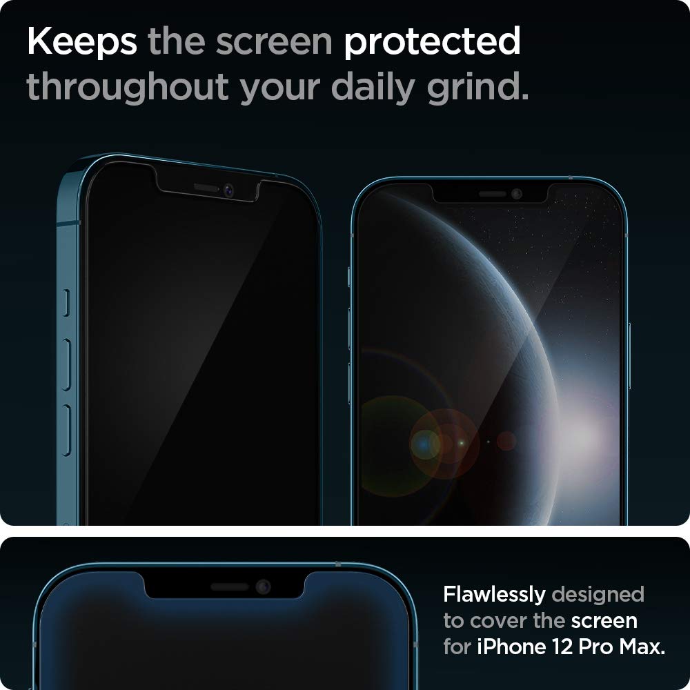 Spigen iPhone 12 Pro Max Screen Protector – GLAS.tR EZ Fit - Amazon restore image 4