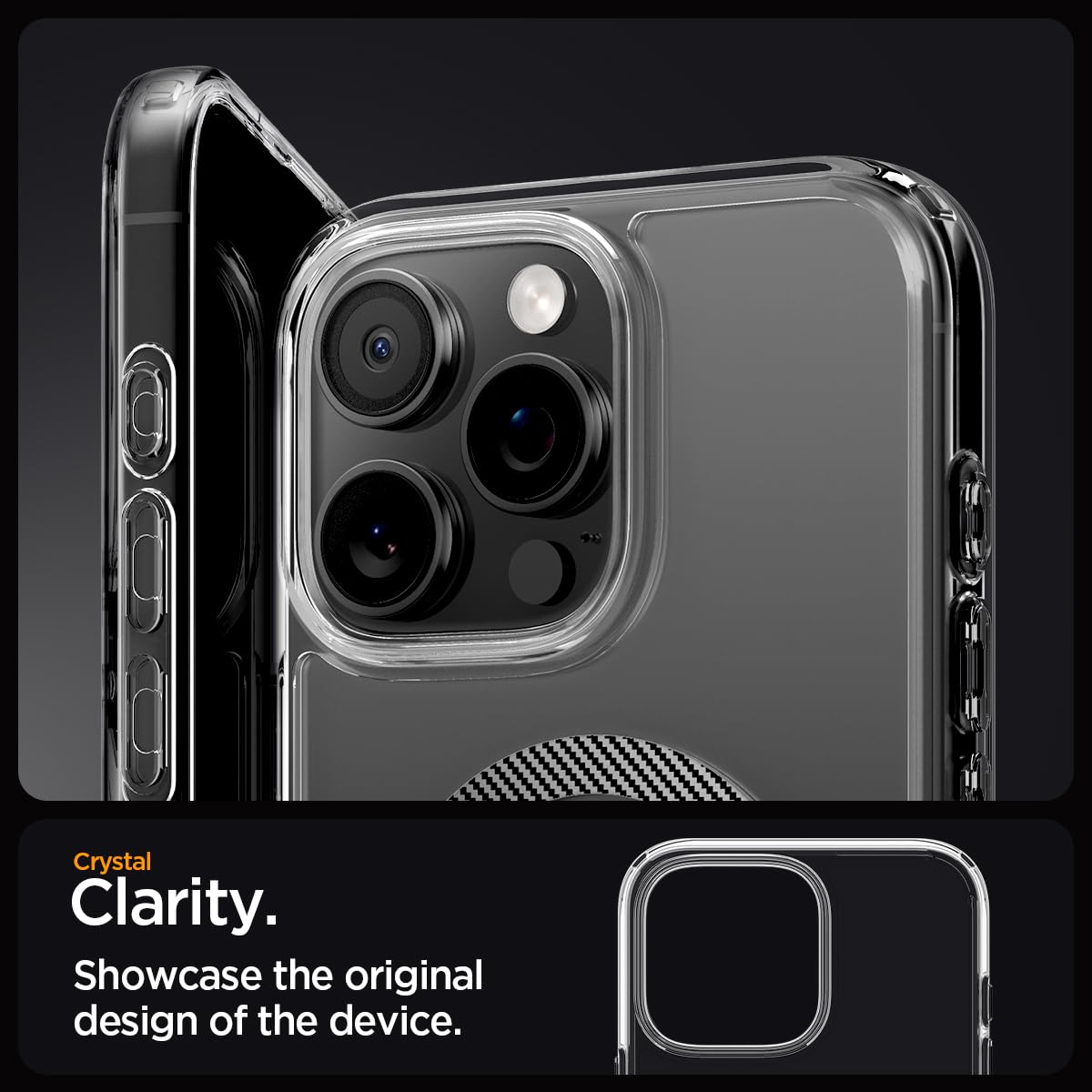 Spigen iPhone 16 Pro Case – Ultra Hybrid (MagFit) – Carbon Fiber – detail image 2