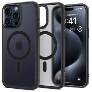 Spigen iPhone 15 Pro Max / 15 Pro / 15 Case – Ultra Hybrid (MagFit) - Frost Black