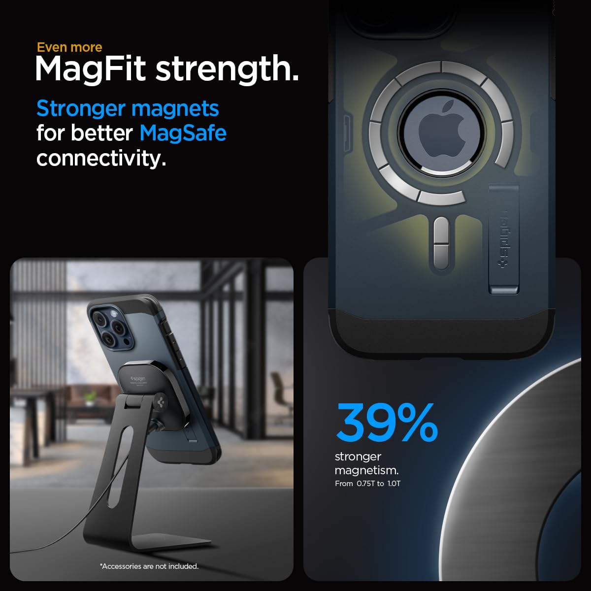 Spigen iPhone 15 Pro Max Case Tough Armor MagFit - Metal Slate - image 6