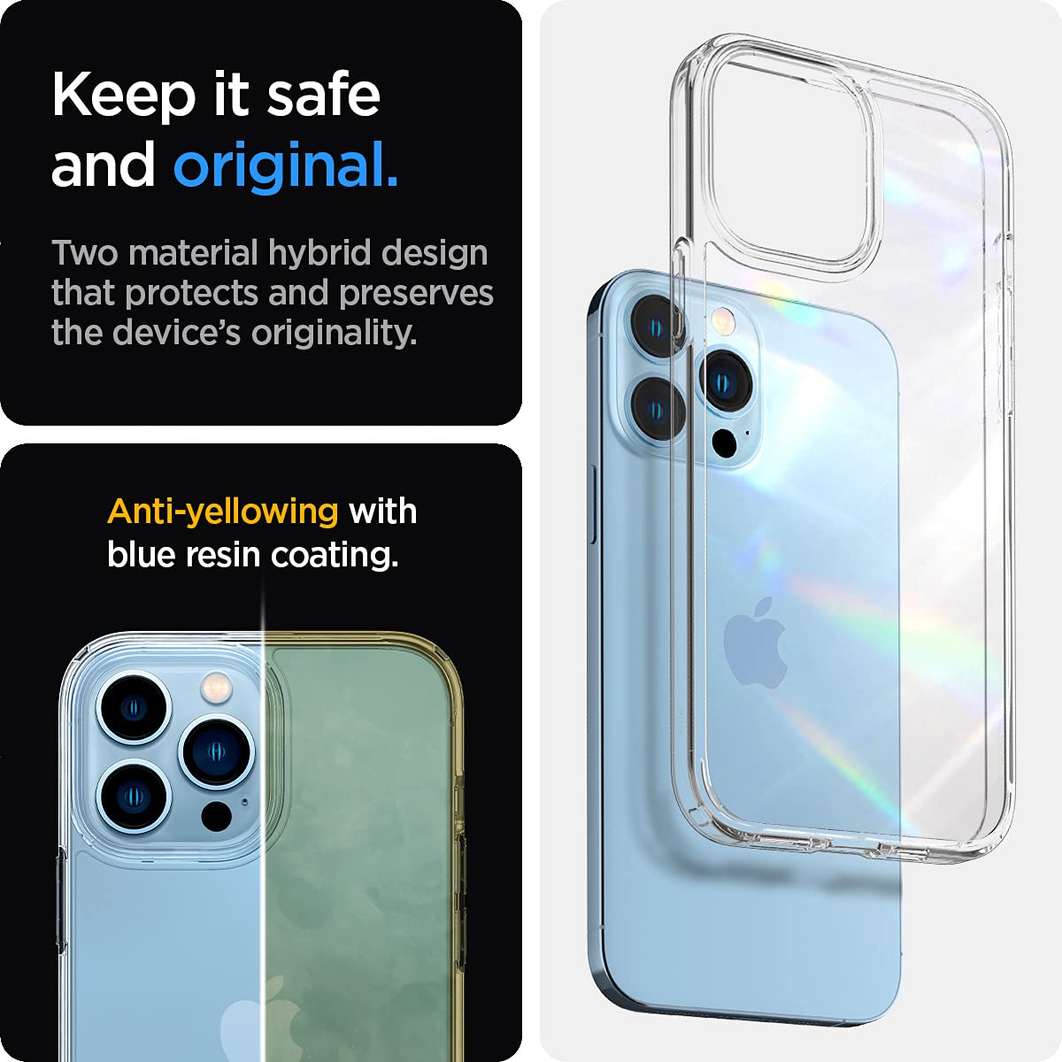 Spigen iPhone 13 Pro Max Case – Ultra Hybrid - hybrid anti-yellowing construction
