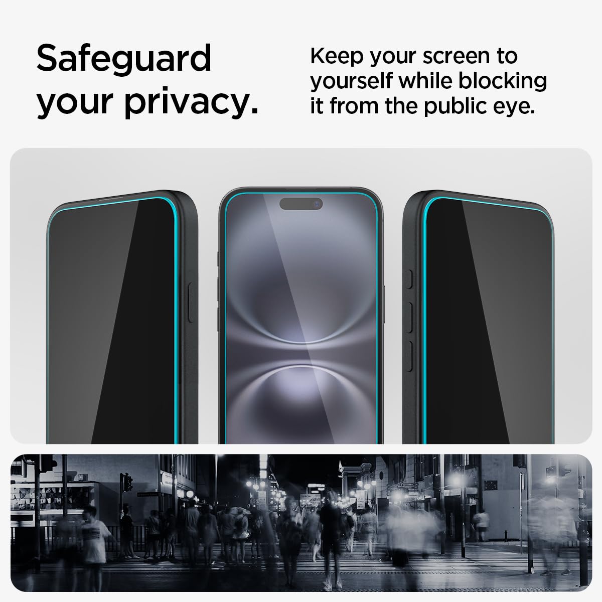Spigen iPhone 16 / 15 Screen Protector GLAS.tR EZ Fit Privacy (2 Pack) - Privacy - image 5