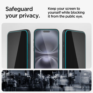 Spigen iPhone 16 / 15 Screen Protector GLAS.tR EZ Fit Privacy (2 Pack) - Privacy - image 5