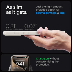 Spigen iPhone 15 Pro Max Case – Ultra Hybrid (MagFit) - Frost Natural Titanium - image 6