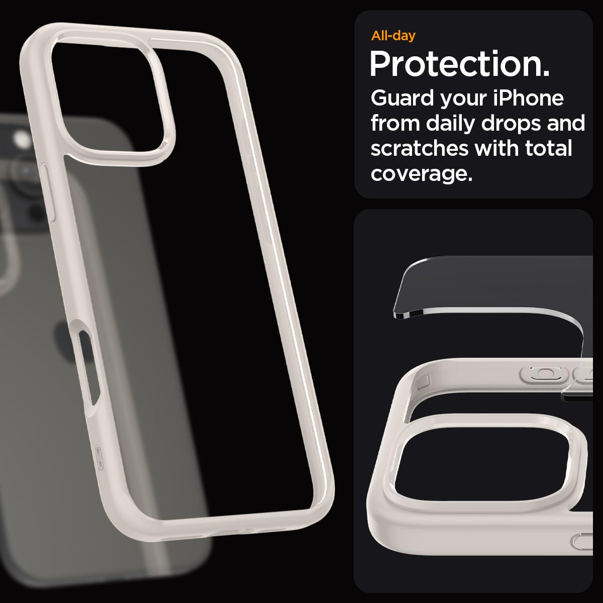 Spigen iPhone 16 Series Case – Ultra Hybrid - Natural Titanium