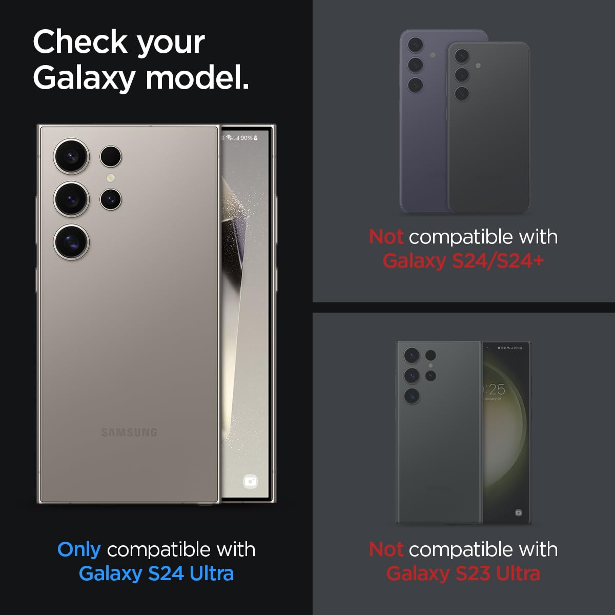Spigen Galaxy S24 Ultra Lens Protector – Optik Pro EZ Fit (2 Pack) – Titanium Violet – product image 2