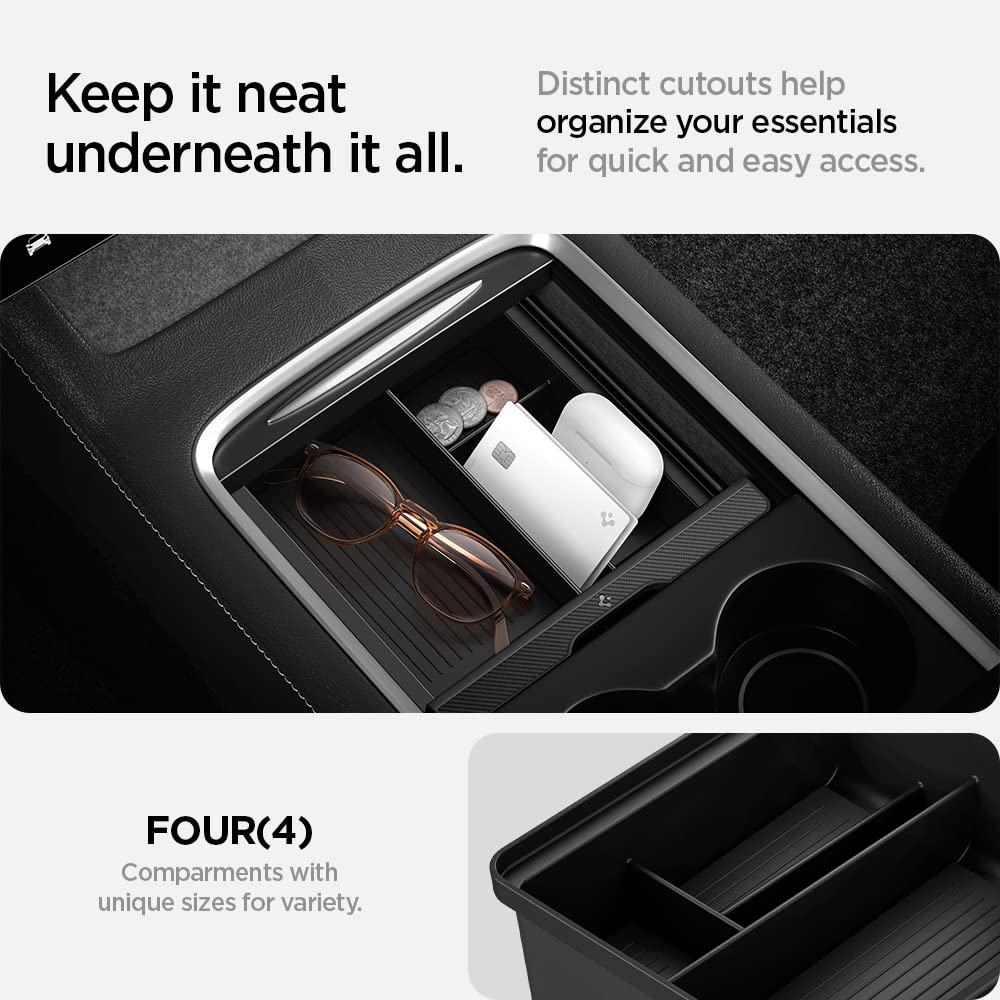 Spigen Tesla console organizer tray storage compartments