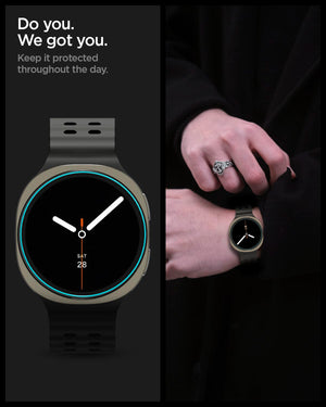 Spigen Galaxy Watch 9 / 8 40mm Screen Protector - Glas.tR EZ Fit (2 Pack) - Clear - image 7