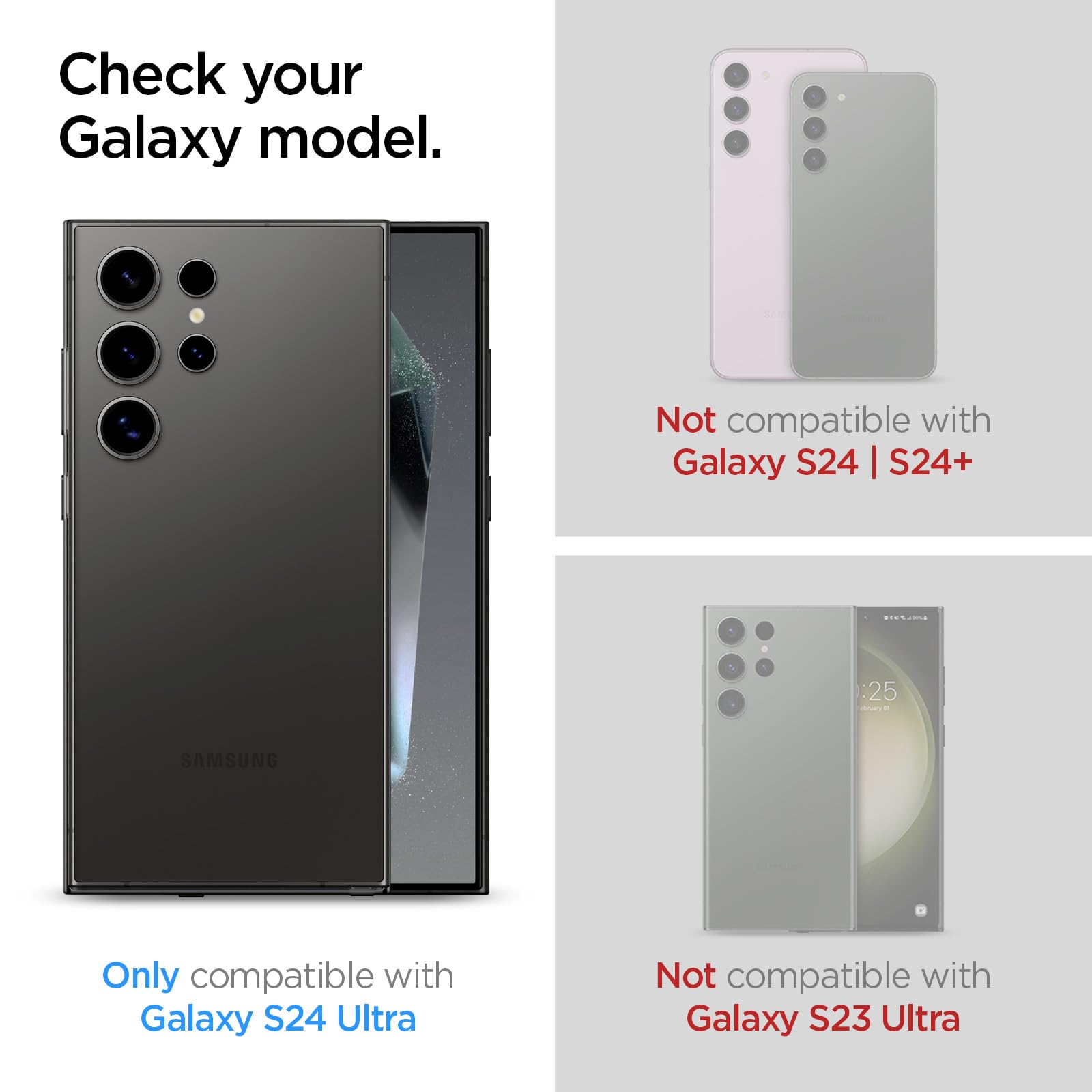 Spigen Galaxy S24 Ultra Privacy Screen Protector - Glas.tR EZ Fit (2 Pack) - Privacy - AGL07625 - image 2
