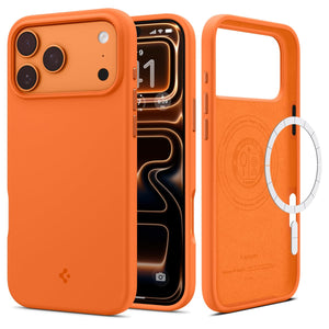 Spigen iPhone 17 Pro Case – Silicone Fit (MagFit) - Cosmic Orange - image 1