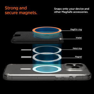 Spigen Valentinus MagFit+ 3-Card Wallet - Black - iPhone / Pixel MagSafe 3-Card - image 6