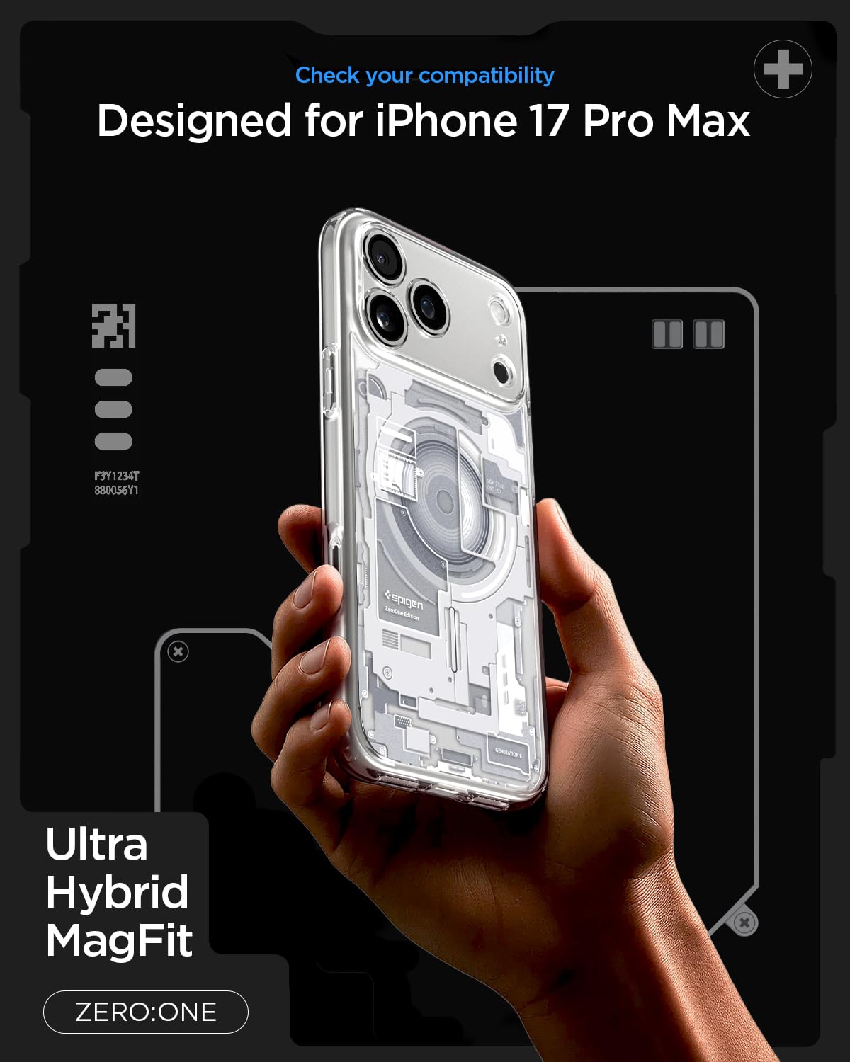 Spigen iPhone 17 Pro Max Ultra Hybrid Zero One MagFit case in Zero One White - iPhone 17 Pro Max compatibility confirmation