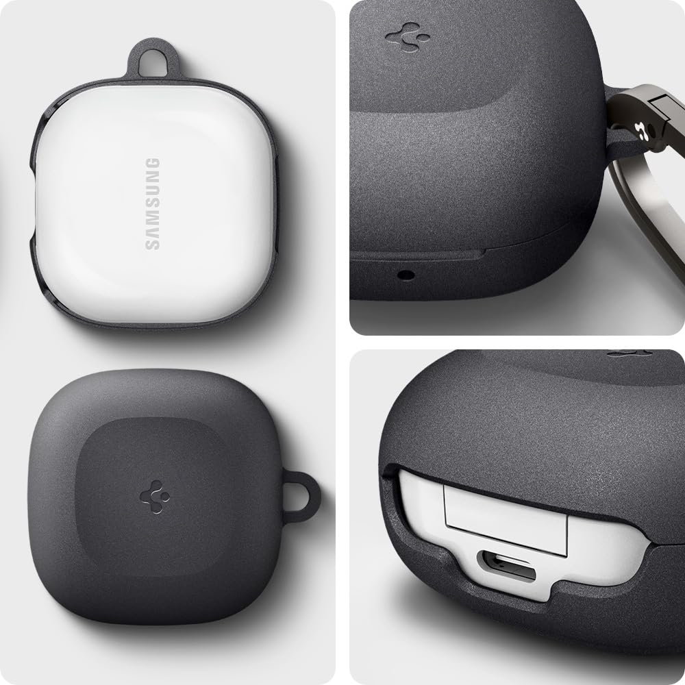 Spigen Galaxy Buds Pro Case - Geo Fit - Graphite Gray - image 3