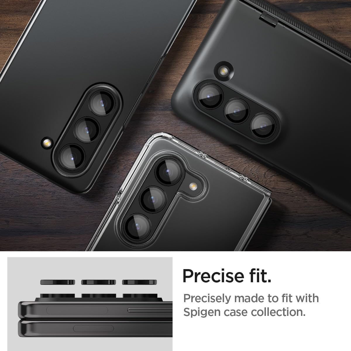 Installed Spigen camera lens protector on Galaxy Z Fold 5