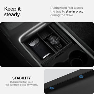 Spigen Tesla center console organizer package view