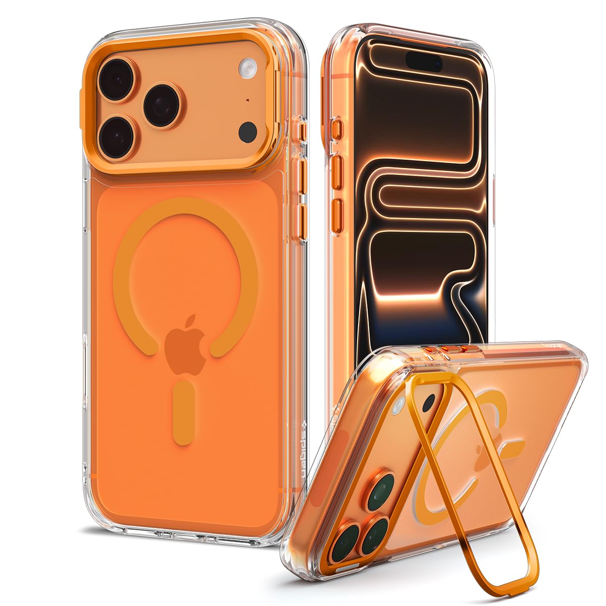Clear Orange Spigen iPhone 18 Pro Max / 17 Pro Max Ultra Hybrid Optik S MagFit case