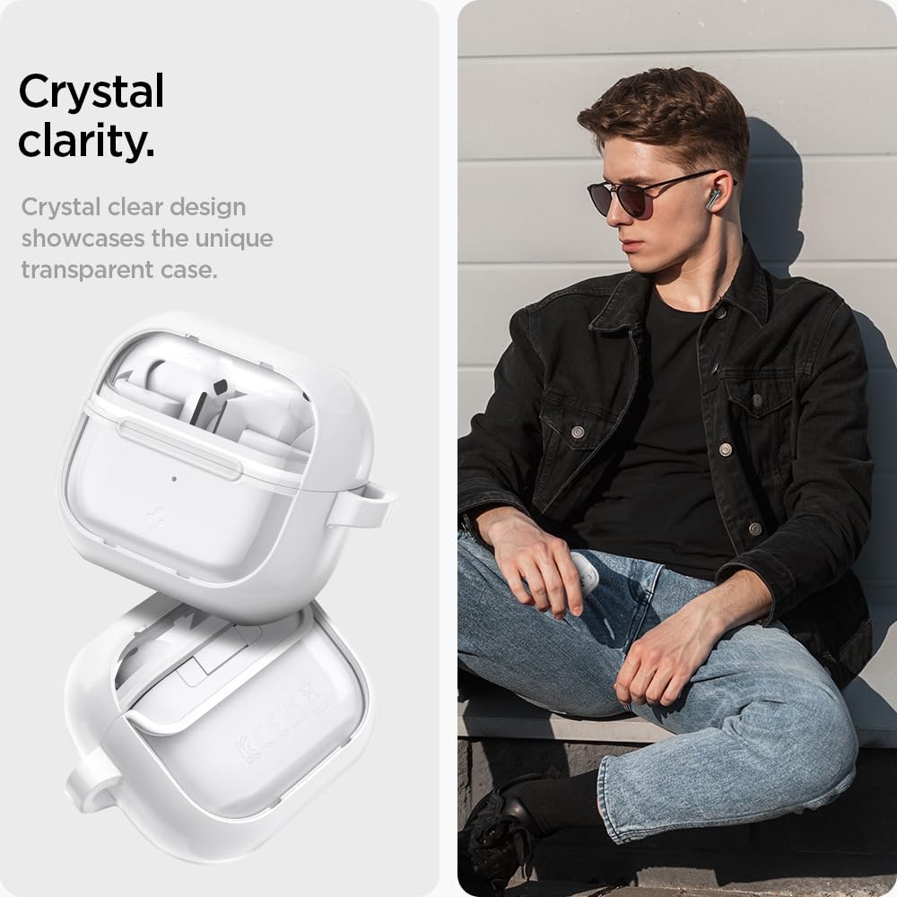 Spigen Galaxy Buds 3 FE / Buds 3 Pro / Buds 3 Case - Ultra Hybrid - Jet White - image 4