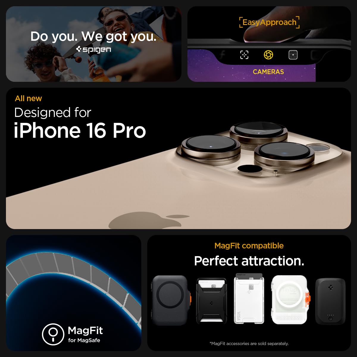 Spigen iPhone 16 Pro Case – Ultra Hybrid (MagFit) – White – detail image 1