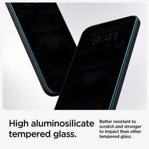 Spigen iPhone 16 / 15 Screen Protector GLAS.tR EZ Fit Privacy (2 Pack) - Privacy - image 3