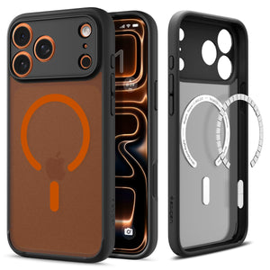 Spigen iPhone 17 Pro Max Case - Ultra Hybrid (MagFit) - Frost Black Orange