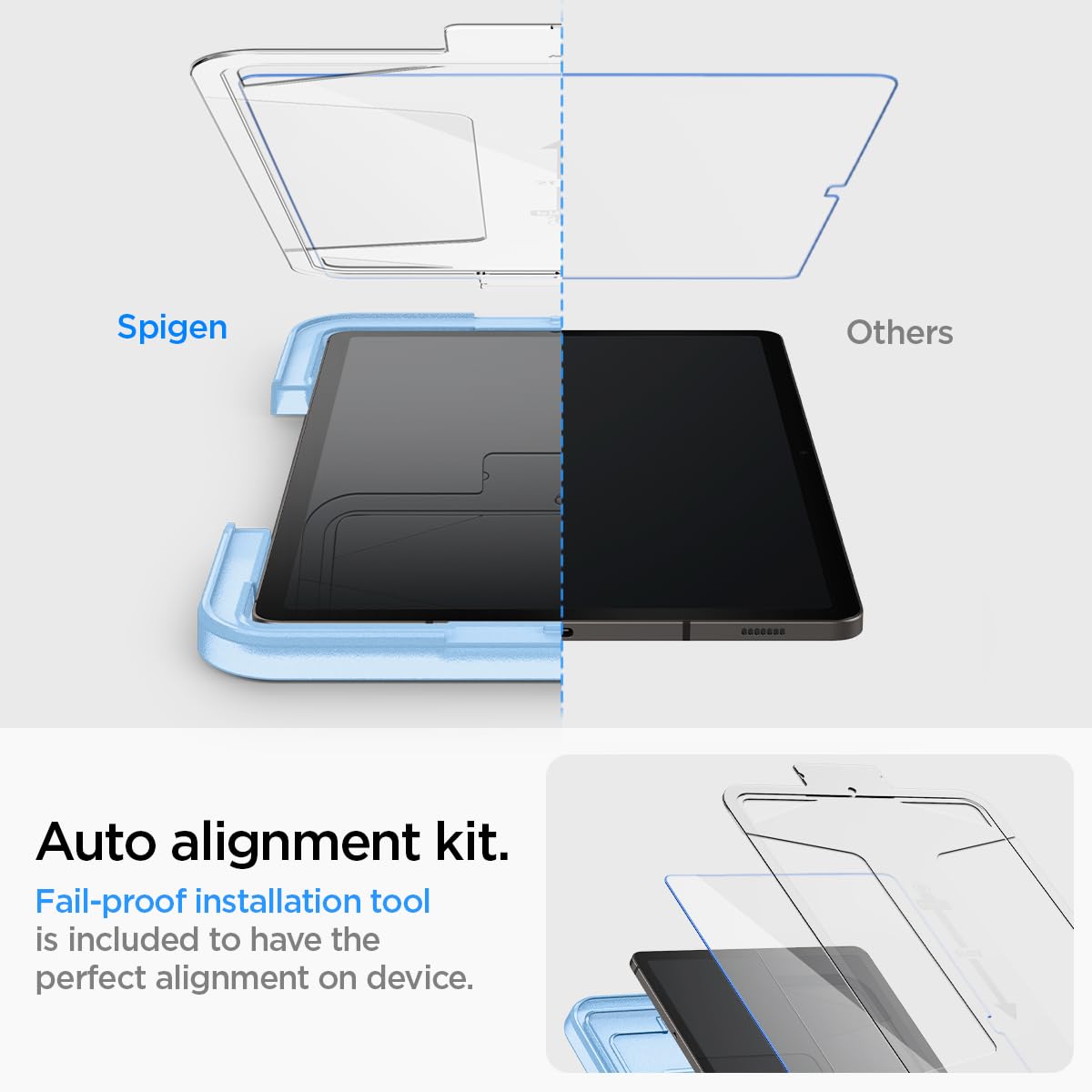Spigen Galaxy Tab S10 Plus / S9 Plus Screen Protector - Glas.tR EZ Fit Tempered Glass - Clear - image 3