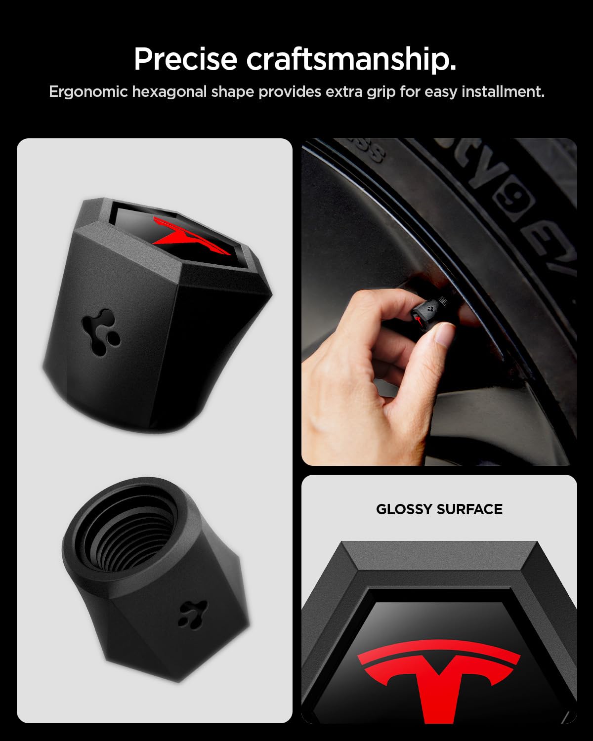 Spigen Magnetic Car Tire Valve Caps – VS100 4-Pack - Red - image 5