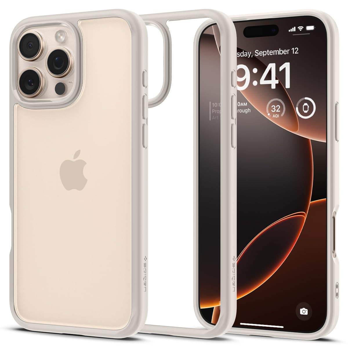 Spigen iPhone 16 Series Case – Ultra Hybrid - Natural Titanium