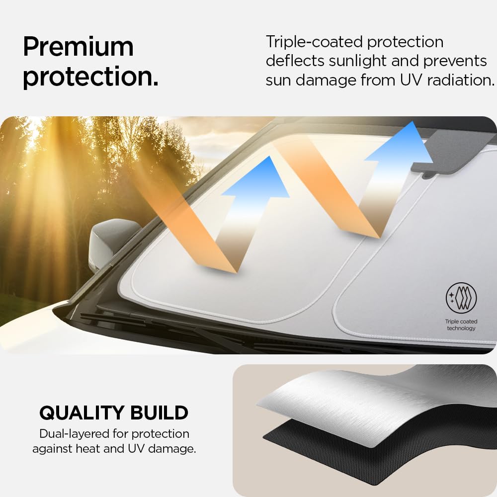 Spigen CryoShade Car Sunshade for Toyota RAV4 and RAV4 Prime - Silver - image 5