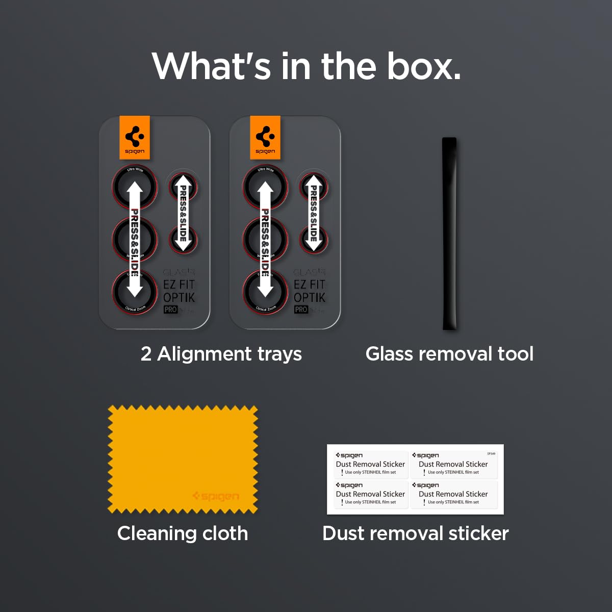 Spigen Galaxy S24 Ultra Lens Protector – Optik Pro EZ Fit (2 Pack) – L-Series – product image 6