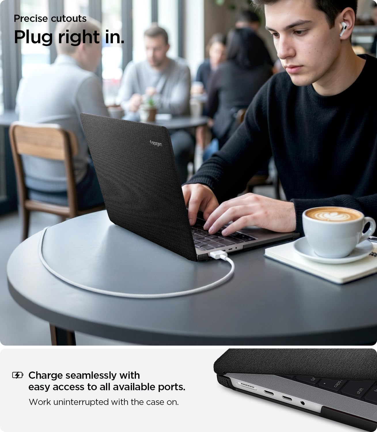 Spigen MacBook Pro 16-inch Urban Fit case - Black - ACS04211 - image 7
