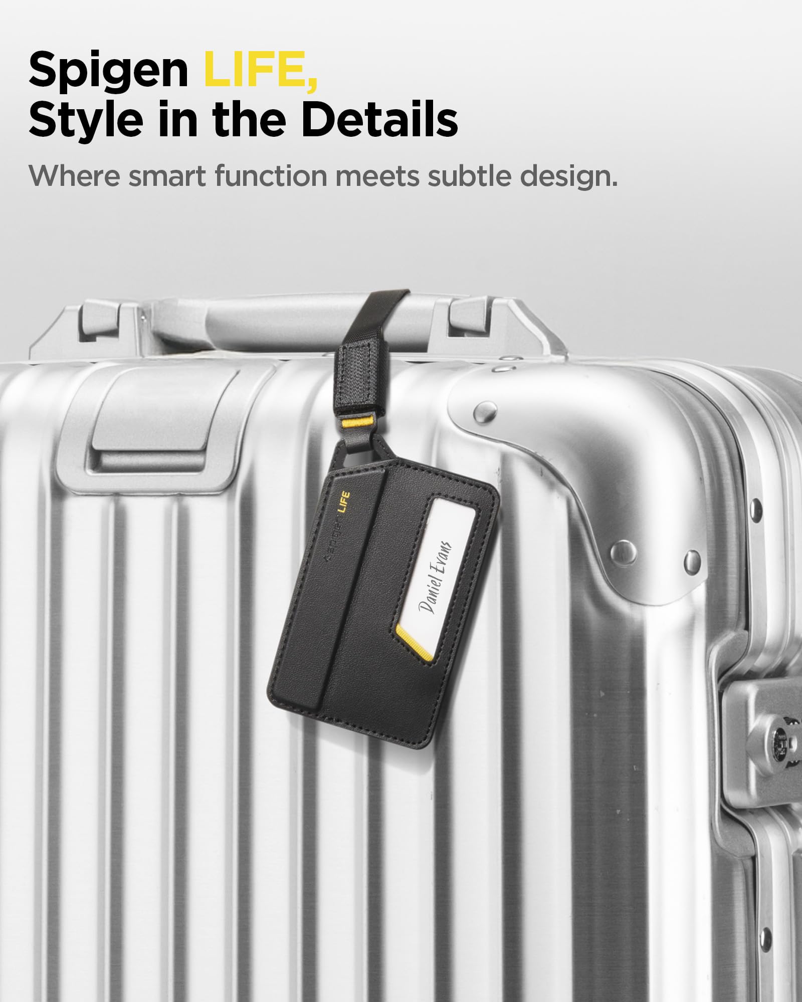 Spigen Life LF510 Magnetic Luggage Tag - Black - 2 Pack - image 2