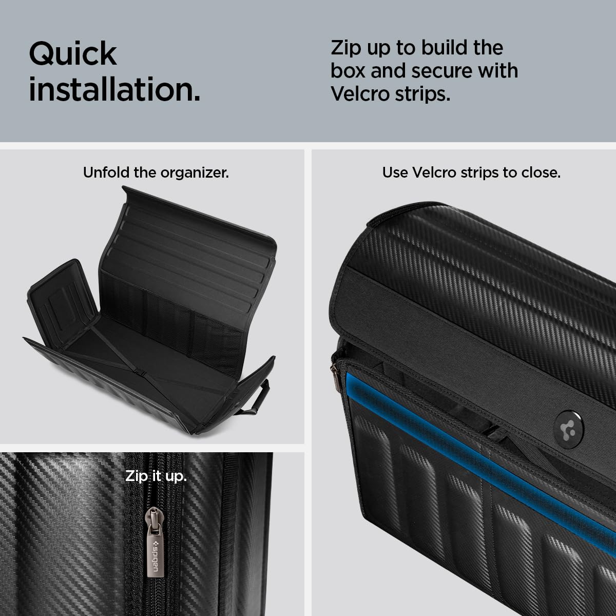Spigen universal car trunk organizer view 6