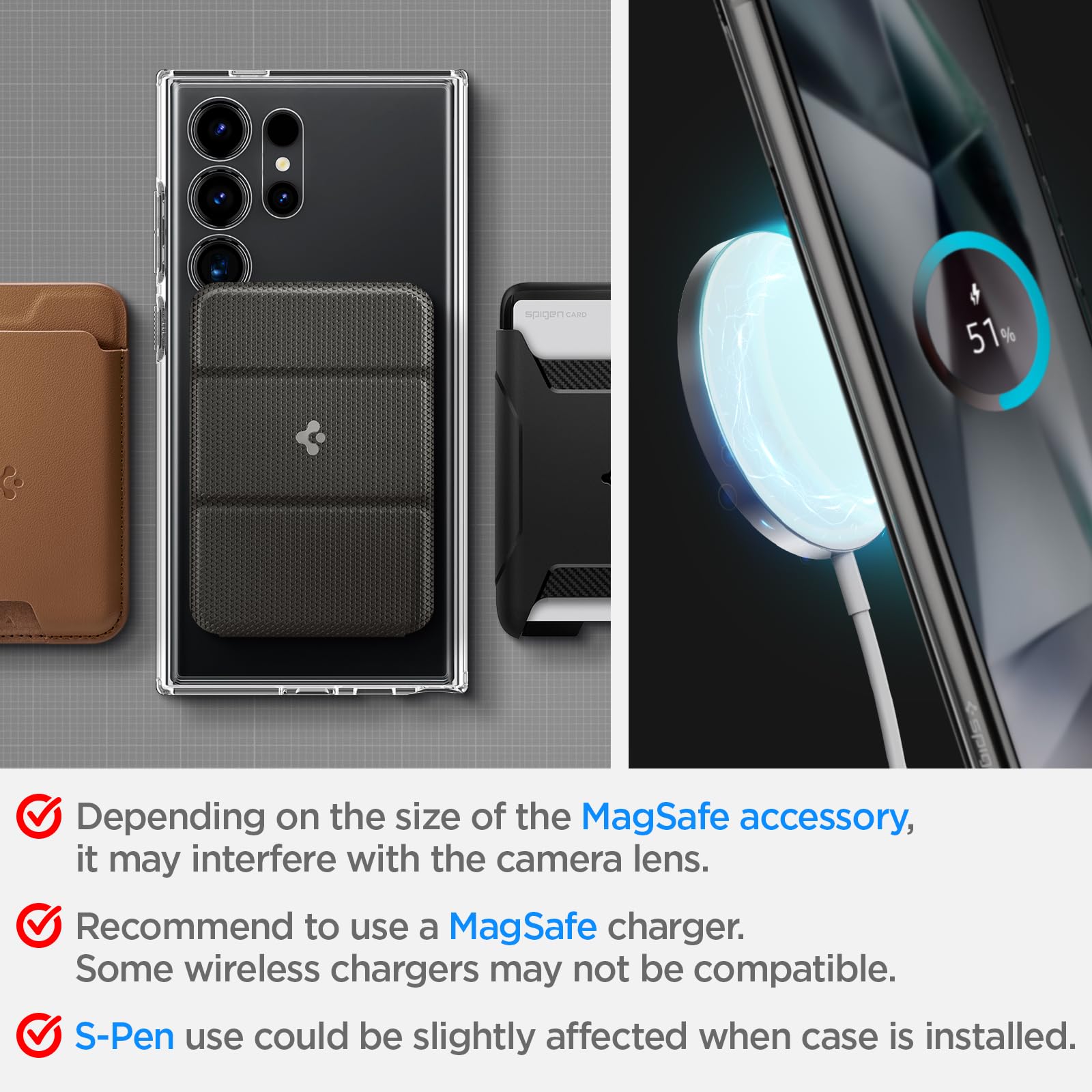 Spigen Galaxy S24 Ultra Case – Ultra Hybrid Metal Ring (MagFit) - Galaxy S24 Ultra - Zero One Natural Titanium - image 6
