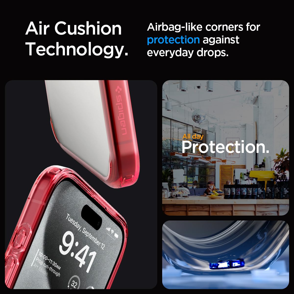 Spigen Ultra Hybrid case for iPhone 15 Pro Max in Deep Red – detail image 3