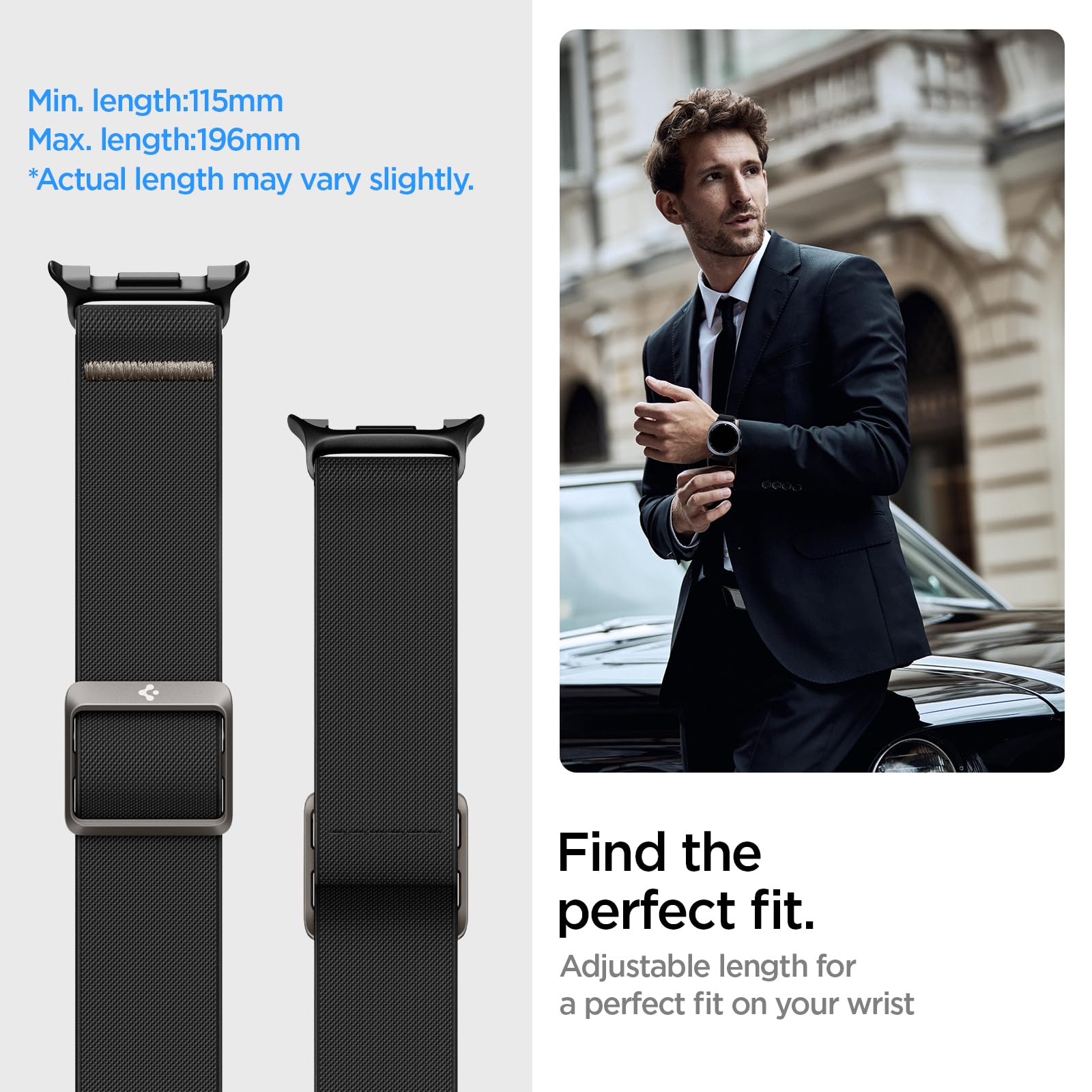 Spigen Galaxy Watch 9 Band - Lite Fit - Black Lite Fit - image 6