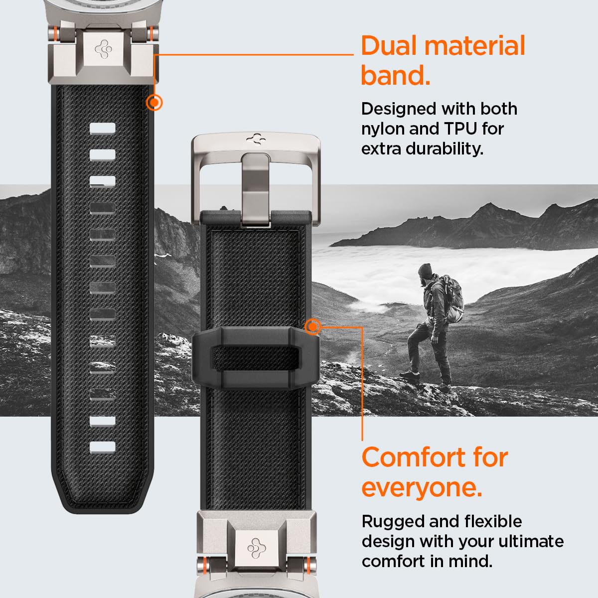 Spigen Galaxy Watch 8 Band - DuraPro Armor - Black - image 7