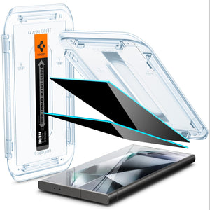 Spigen Galaxy S24 Ultra Privacy Screen Protector - Glas.tR EZ Fit (2 Pack) - Privacy - AGL07625 - image 1