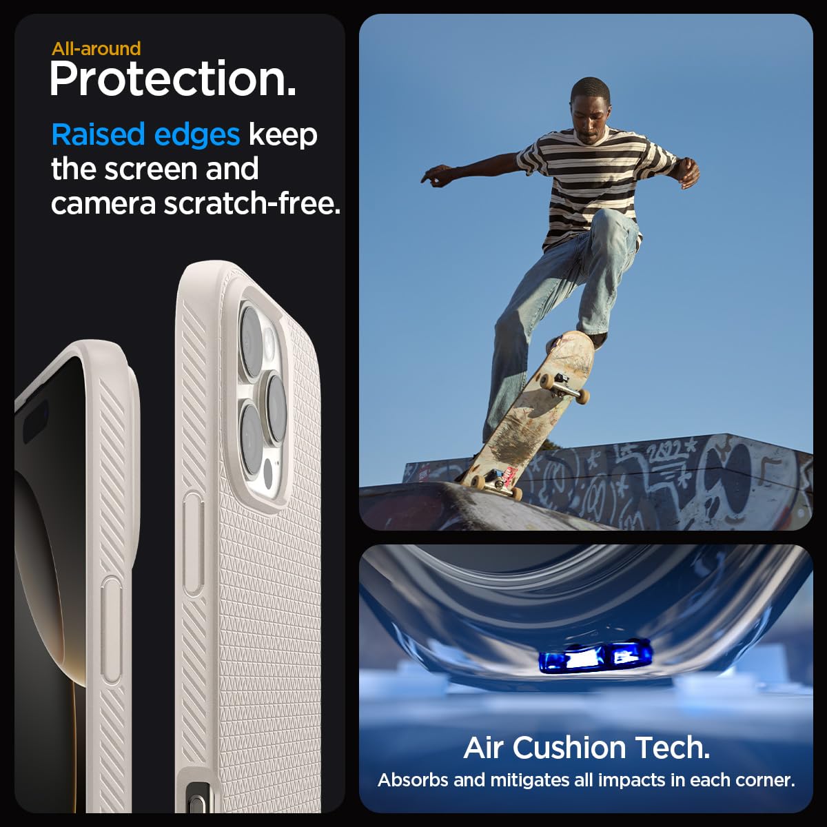 Spigen iPhone 16 Pro Case – Liquid Air - Natural Titanium - image 6